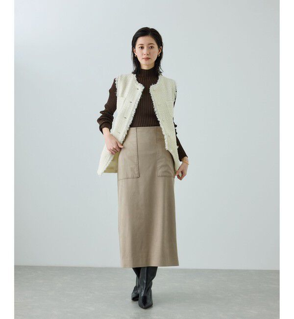 ROPE「[美人スカート]スエードポケット付きタイトスカート/イージーケア」|スカート|