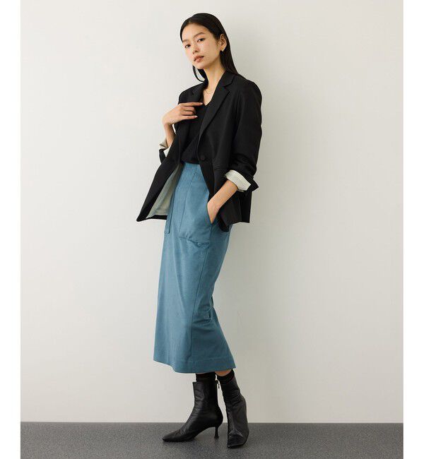 ROPE「[美人スカート]スエードポケット付きタイトスカート/イージーケア」|スカート|