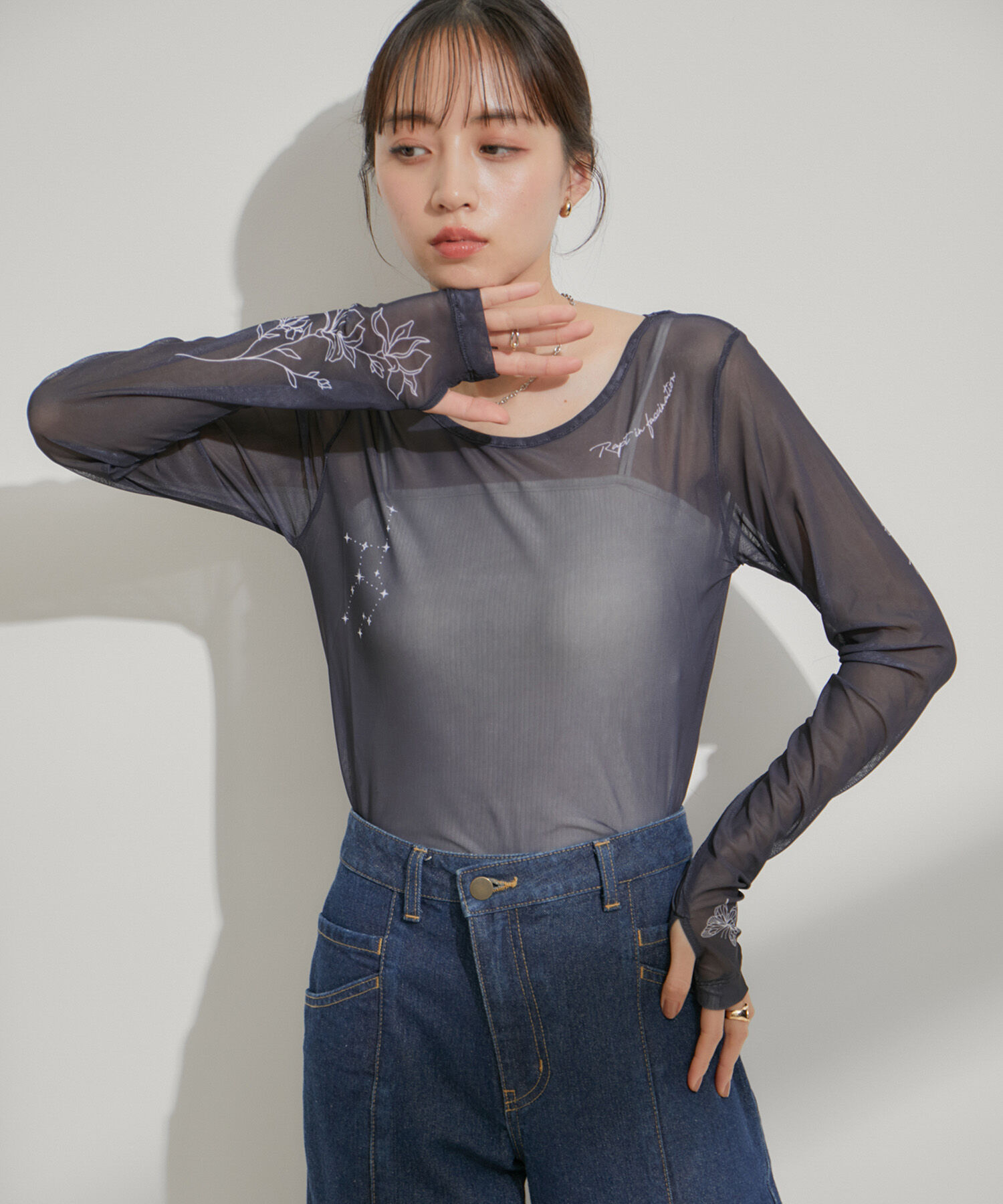 VIS「【洗える】シアータトゥートップス」|Tシャツ・カットソー|