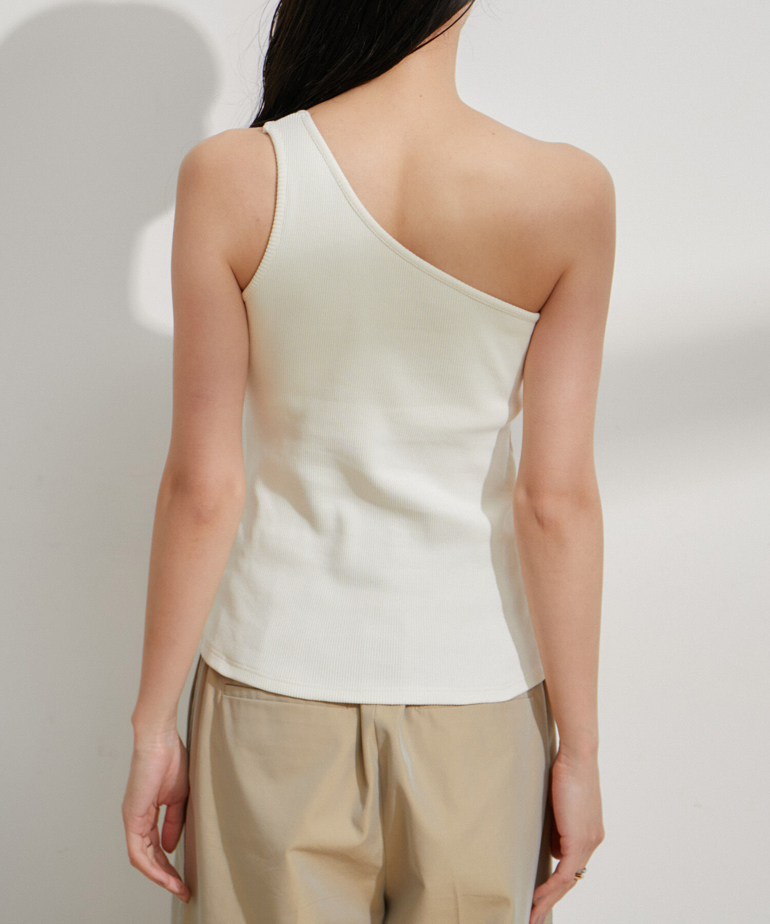 VIS「ワンショルダーテレコタンクトップ」|タンクトップ|