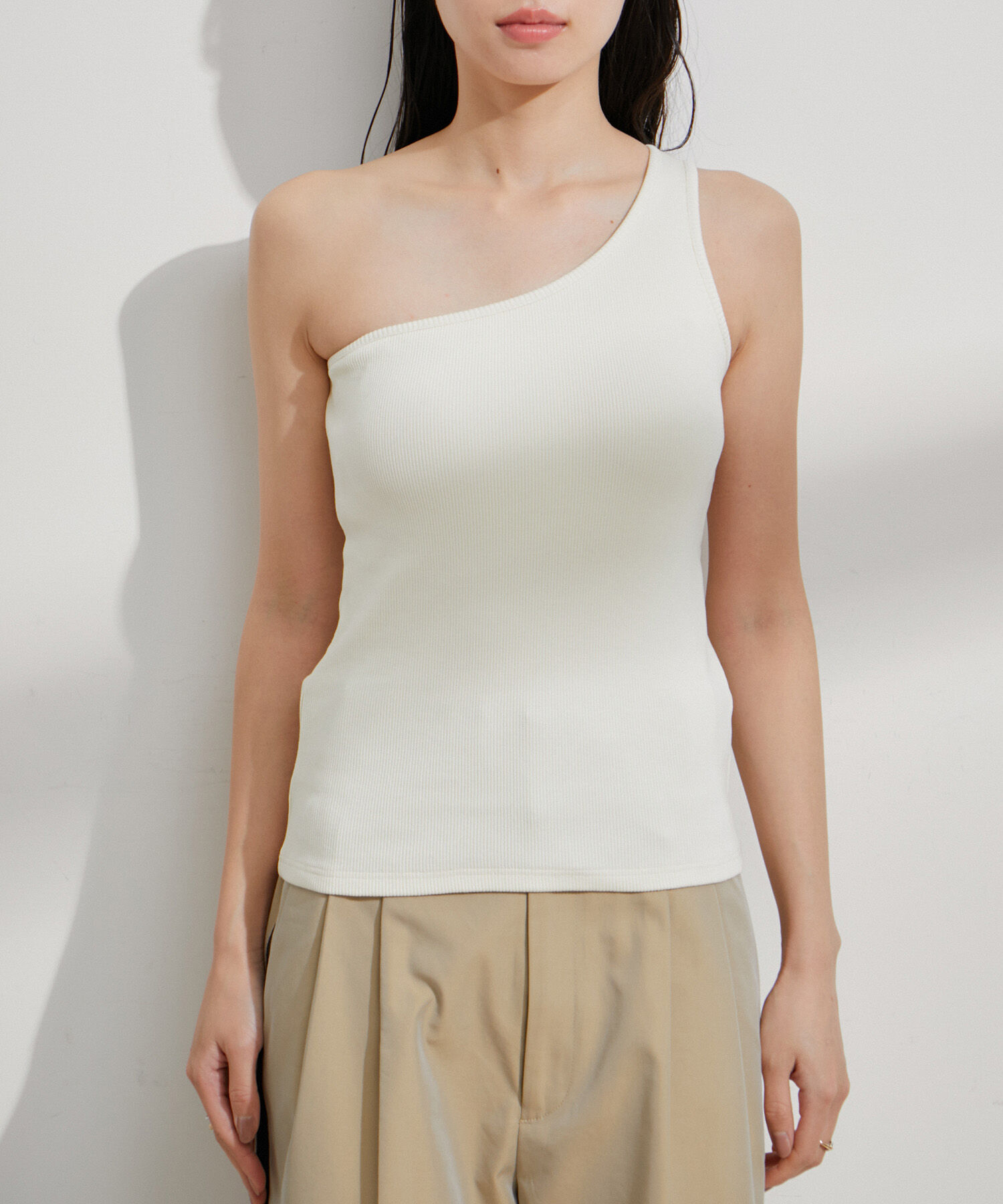 VIS「ワンショルダーテレコタンクトップ」|タンクトップ|