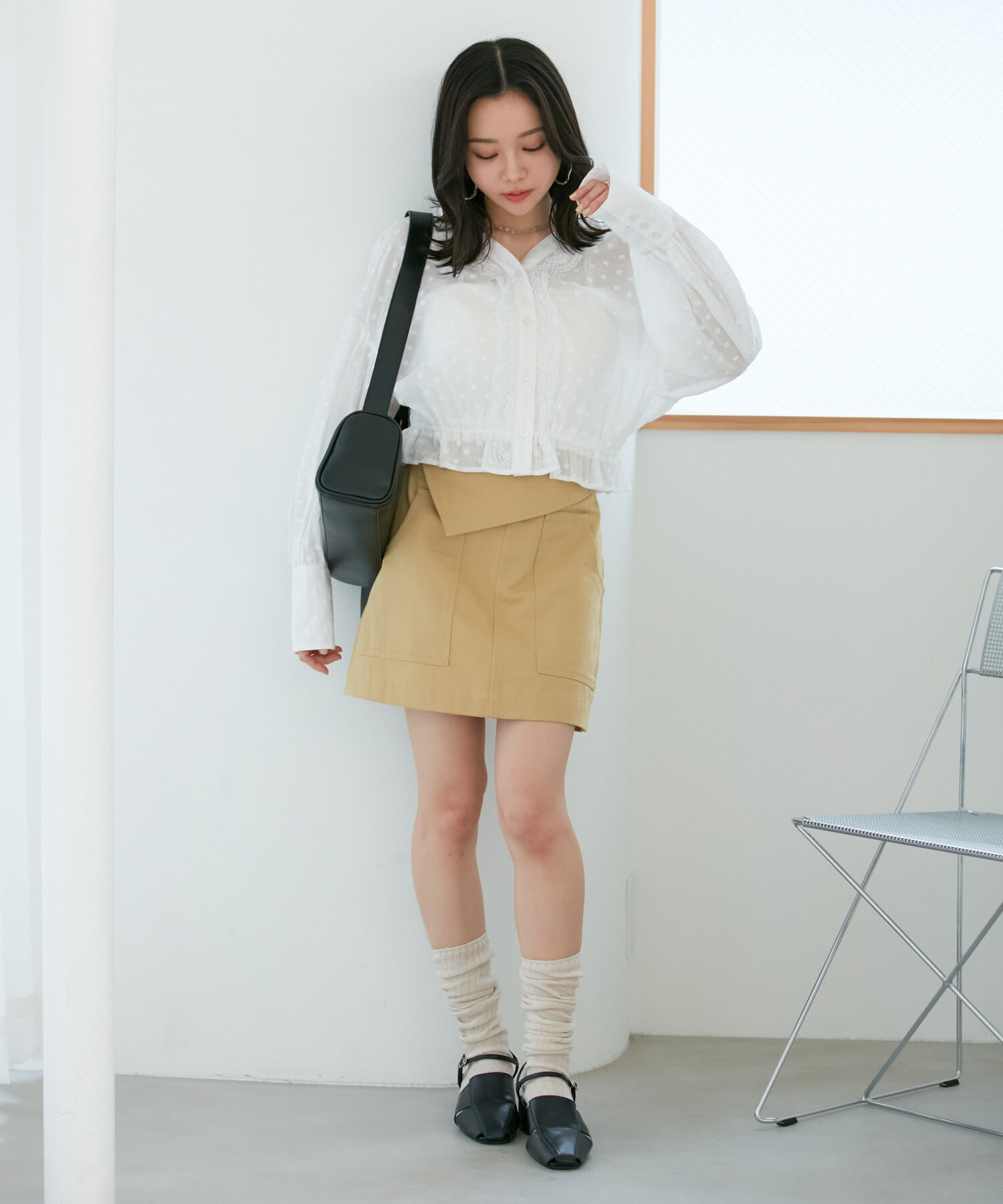 VIS「ドビーフラワーブラウス」|シャツ・ブラウス|