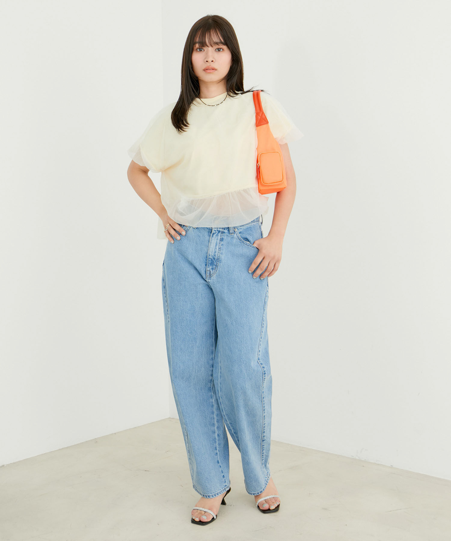 VIS「【2WAY】チュールリバーシブルプルオーバー」|Tシャツ・カットソー|