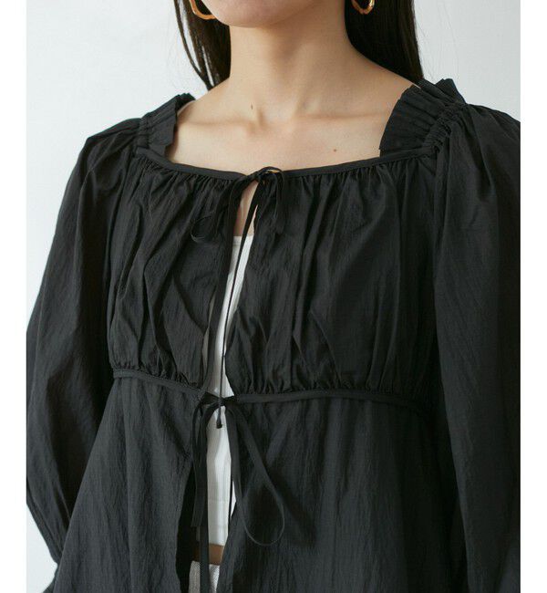 VIS「パフスリーブナイロンチュニックブラウス」|シャツ・ブラウス|