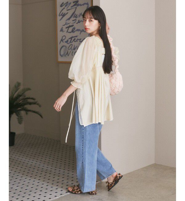 VIS「パフスリーブナイロンチュニックブラウス」|シャツ・ブラウス|