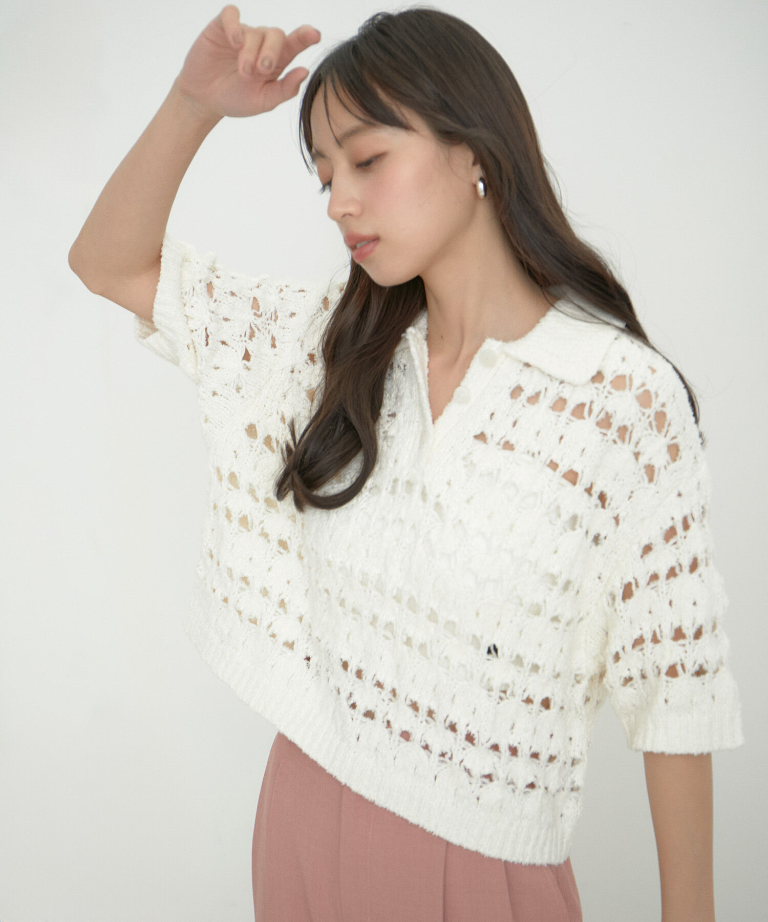 VIS「ファンシーヤーンニットポロ」|その他|