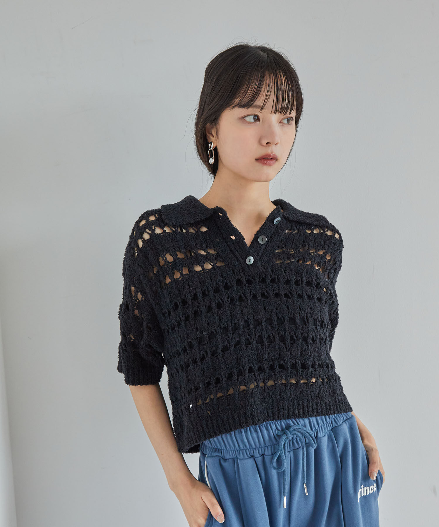 VIS「ファンシーヤーンニットポロ」|その他|