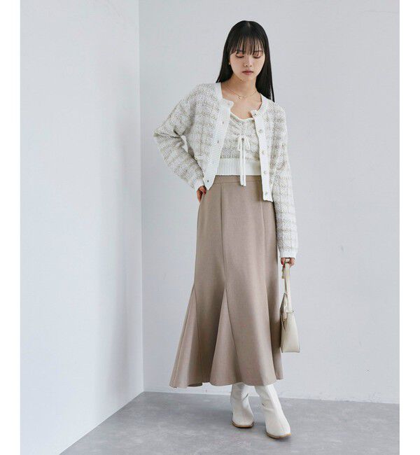 VIS「美easyウーリッシュバックレースアップマーメイドSK」|スカート|