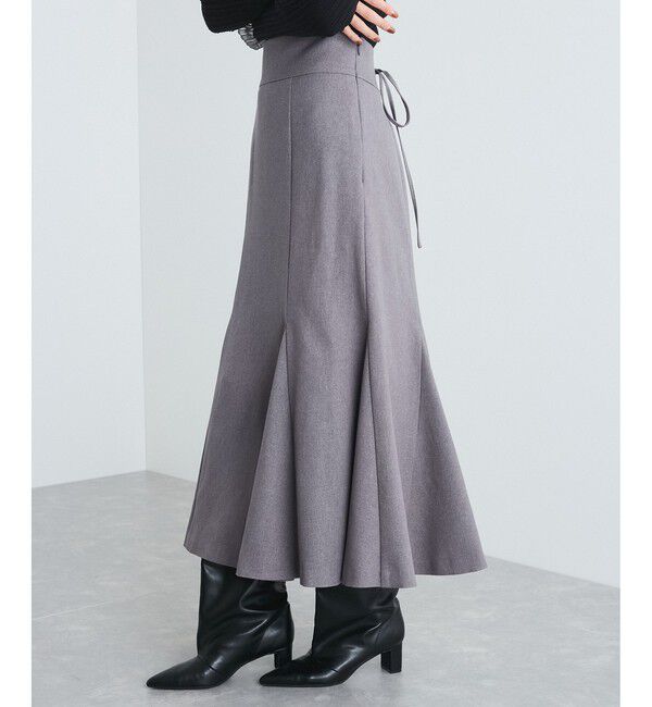 VIS「美easyウーリッシュバックレースアップマーメイドSK」|スカート|
