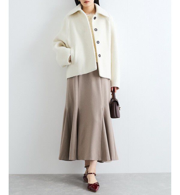 VIS「美easyウーリッシュバックレースアップマーメイドSK」|スカート|