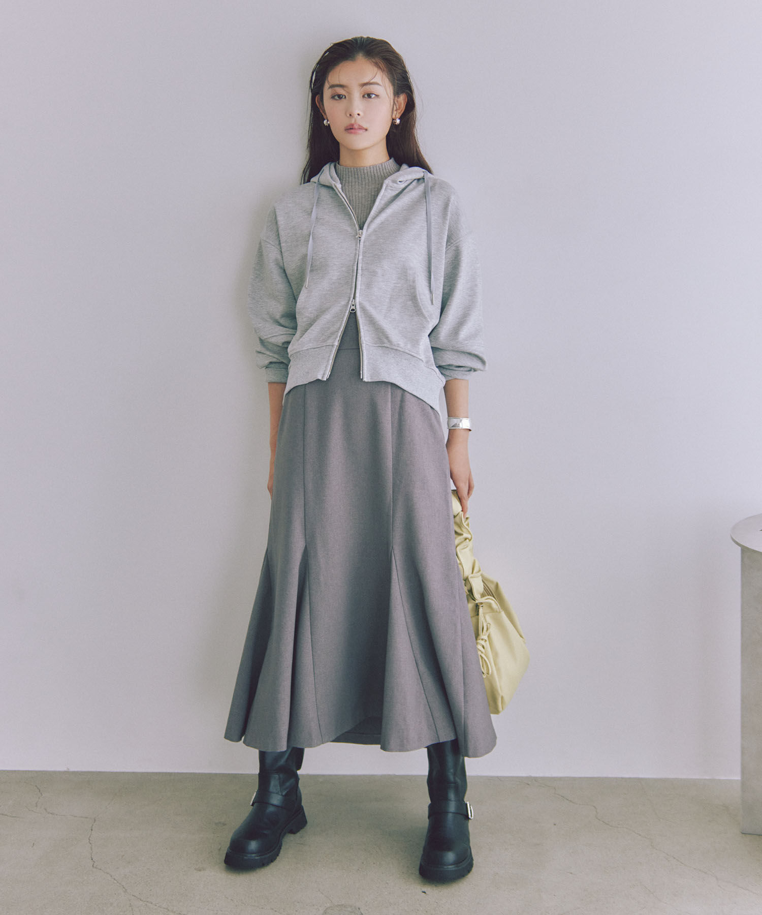 VIS「美easyウーリッシュバックレースアップマーメイドSK」|スカート|