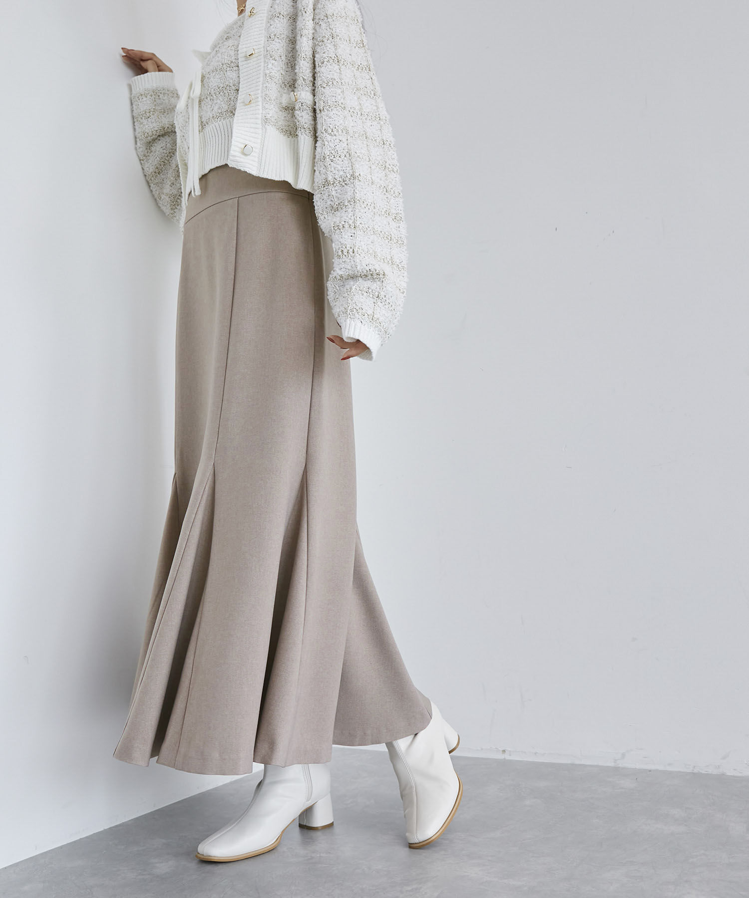 VIS「美easyウーリッシュバックレースアップマーメイドSK」|スカート|