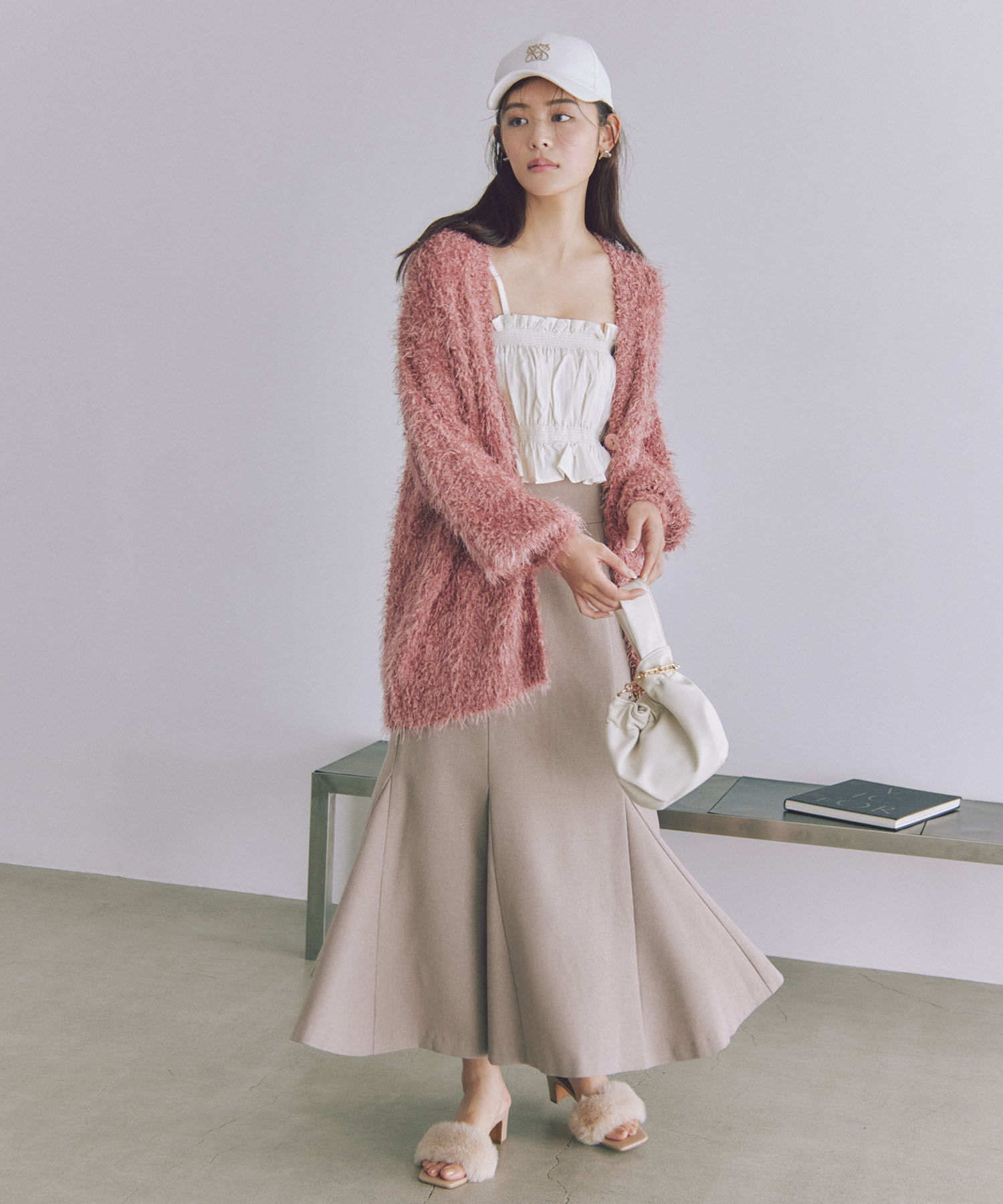 VIS「美easyウーリッシュバックレースアップマーメイドSK」|スカート|