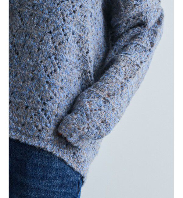 VIS「ミックスカラー深Vネックニット」|ニット・セーター|