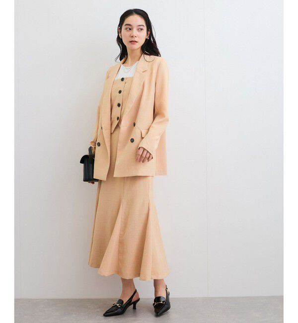 VIS「【美easy】リネンライクリラックスジャケット【接触冷感/洗える】【セットアップ対応】」|テーラードジャケット|