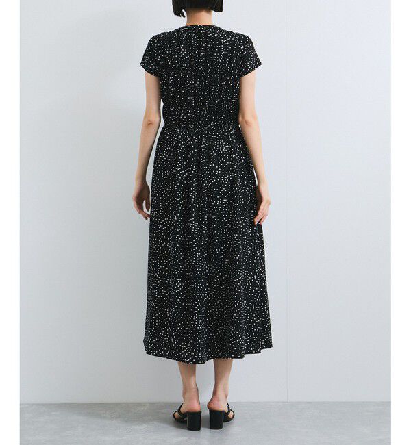 VIS「シャーリングデザインワンピース【WEB限定サイズ】」|ワンピース|