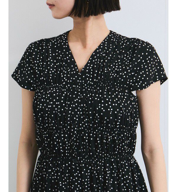 VIS「シャーリングデザインワンピース【WEB限定サイズ】」|ワンピース|