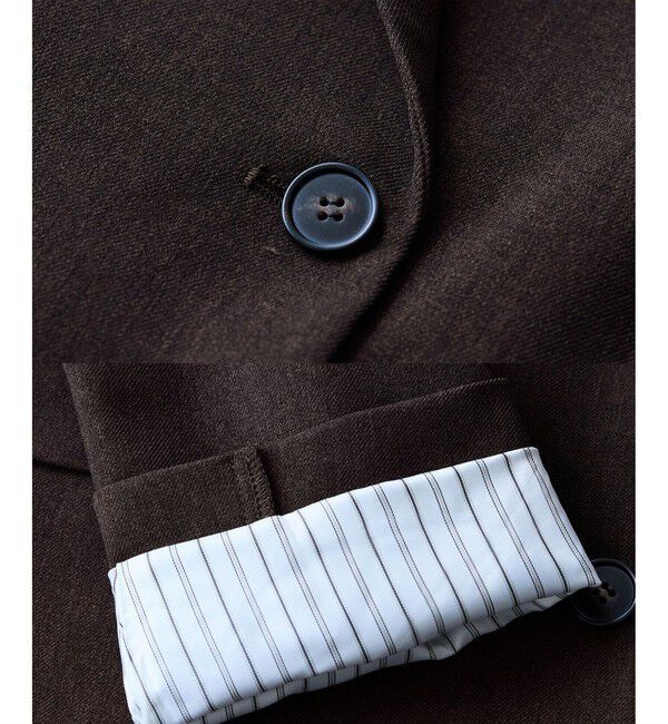 VIS「【美easy】ウーリッシュダブルブレストテーラードジャケット【セットアップ対応/洗える】」|テーラードジャケット|