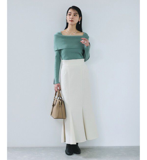 VIS「オフショルダーモチモチリブニット」|ニット・セーター|