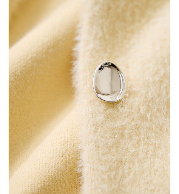 VIS「接結メタルボタンミニフェザーニットコート」|ノーカラージャケット|