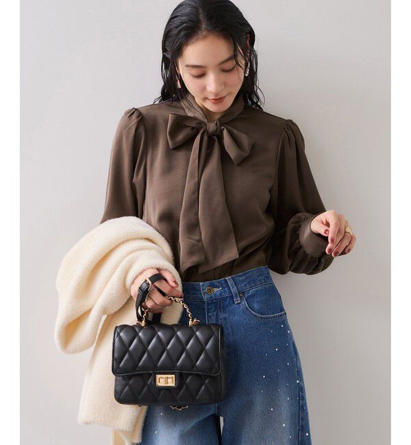 VIS「サテンボウタイブラウス」|シャツ・ブラウス|