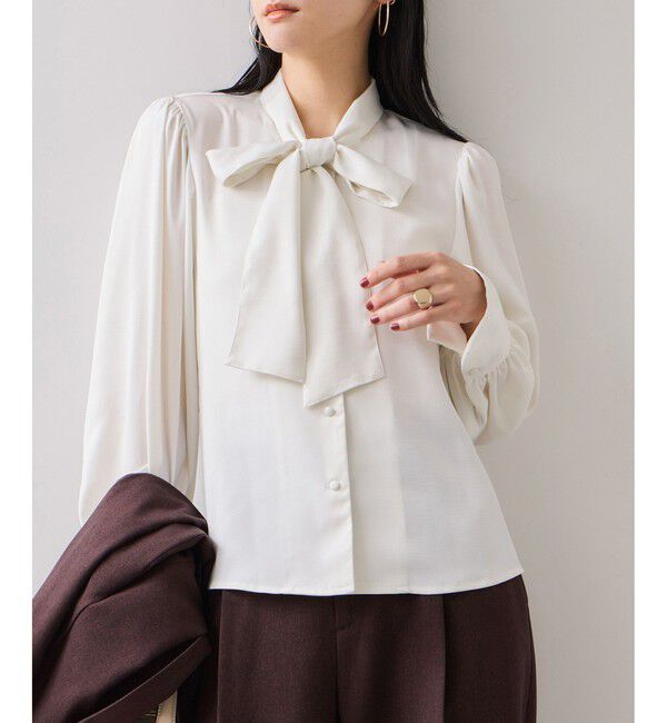 VIS「サテンボウタイブラウス」|シャツ・ブラウス|