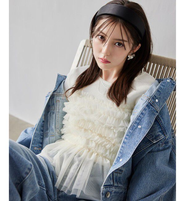 VIS「ボリュームスリーブデニムジャケット/Gジャン」|デニムジャケット|