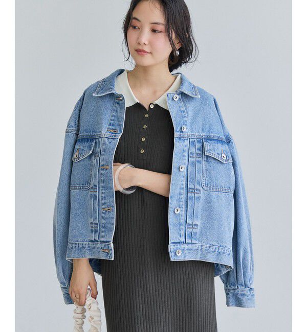VIS「ボリュームスリーブデニムジャケット/Gジャン」|デニムジャケット|