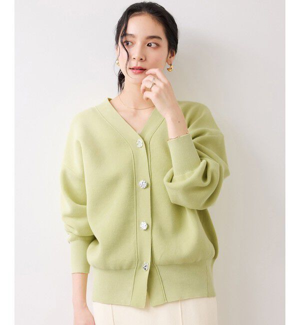 VIS「釦アクセントコクーンカーディガン」|カーディガン|