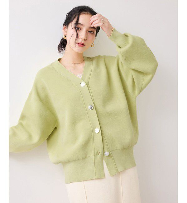 VIS「釦アクセントコクーンカーディガン」|カーディガン|
