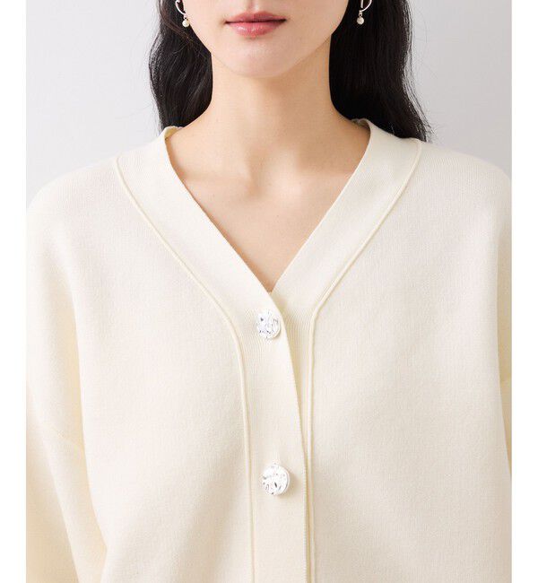 VIS「釦アクセントコクーンカーディガン」|カーディガン|