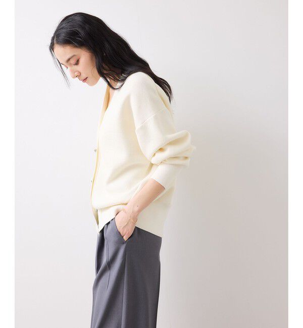 VIS「釦アクセントコクーンカーディガン」|カーディガン|