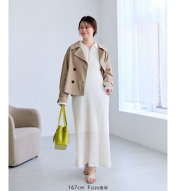 VIS「ショートトレンチコート/UVケア・撥水・花粉ガード」|トレンチコート|