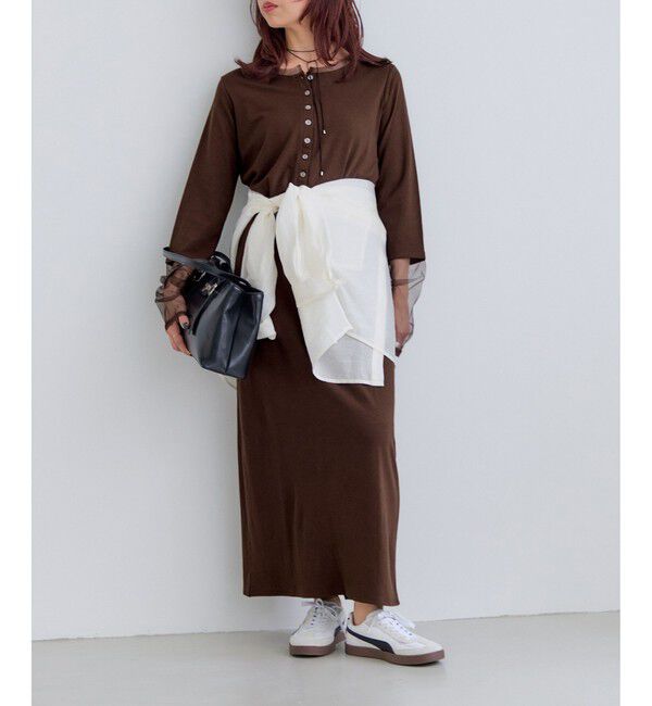 VIS「【WEB限定】チュールレイヤード風ワンピース」|ワンピース|