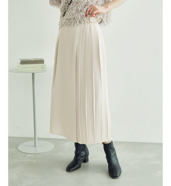 Rope&rsquo;Picnic「プリーツ切り替えスカート」|スカート|ベージュ(27)