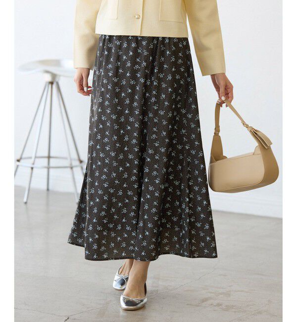 Rope&rsquo;Picnic「小花柄セミフレアロングスカート」|スカート|