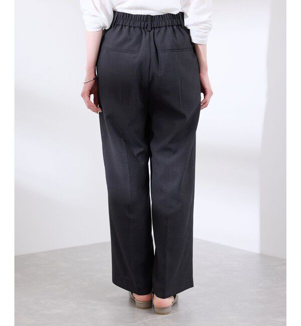 Rope&rsquo;Picnic「【UVカット・速乾】【リネンライク・シリーズ】ピンタックワイドスラックスパンツ/セットアップ対応」|チノ|