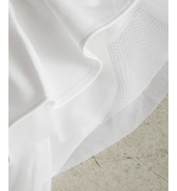 Rope&rsquo;Picnic「【UVカット・接触冷感】Cutee チュールフリルトップス」|Tシャツ・カットソー|