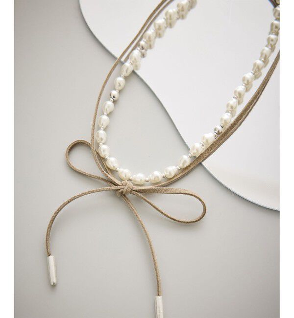 ROPE PICNIC PASSAGE「マルチWAYスエードコードパールネックレス」|ネックレス|ベージュ系(28)