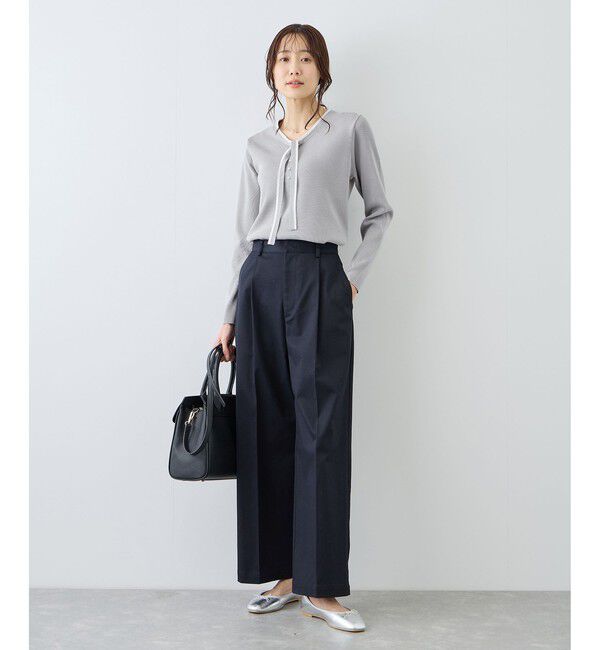 Rope&rsquo;Picnic「配色リボンパールニット」|ニット・セーター|