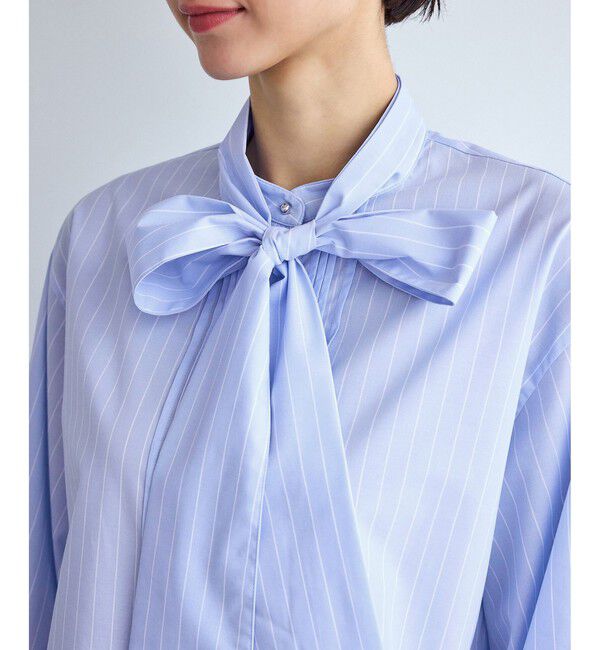 Rope&rsquo;Picnic「ボウタイリボンシャツ/花粉ガード・防シワ」|シャツ・ブラウス|