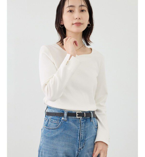 Rope&rsquo;Picnic「ハートネックリブジャケットインナー」|Tシャツ・カットソー|