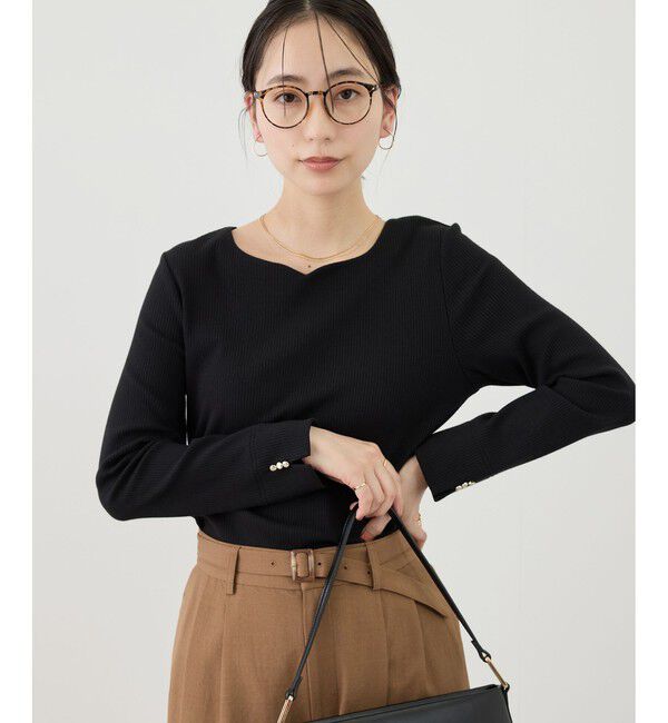 Rope&rsquo;Picnic「ハートネックリブジャケットインナー」|Tシャツ・カットソー|