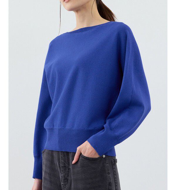 Rope&rsquo;Picnic「ラメ混アイレットドルマンニット」|ニット・セーター|ブルー(44)