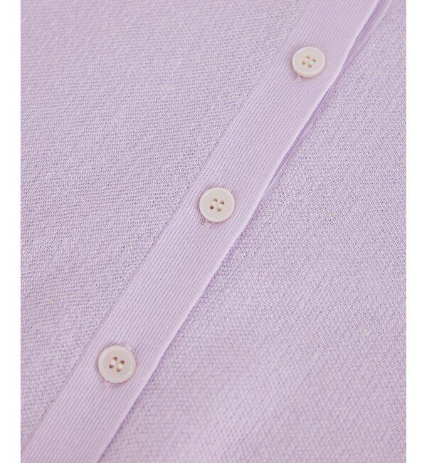 Rope&rsquo;Picnic「スポンジシアーポロカーディガン/イージーケア」|カーディガン|