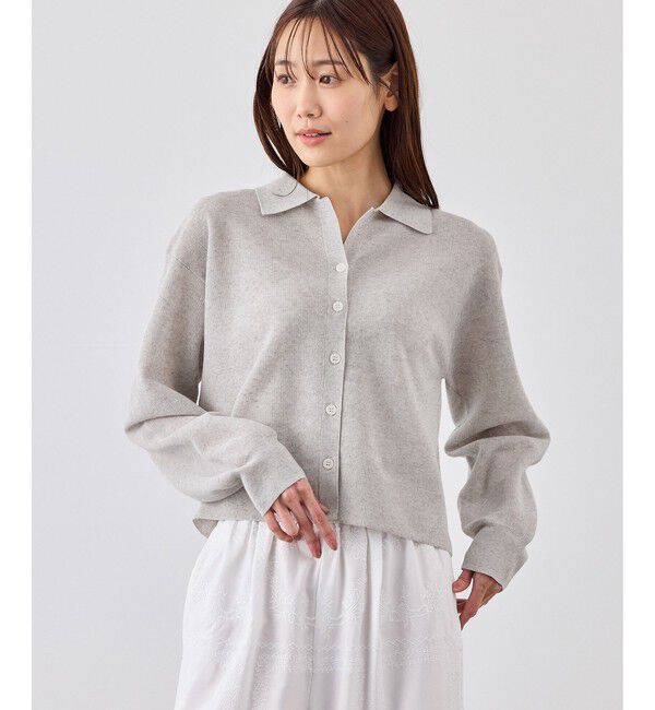 Rope&rsquo;Picnic「スポンジシアーポロカーディガン/イージーケア」|カーディガン|