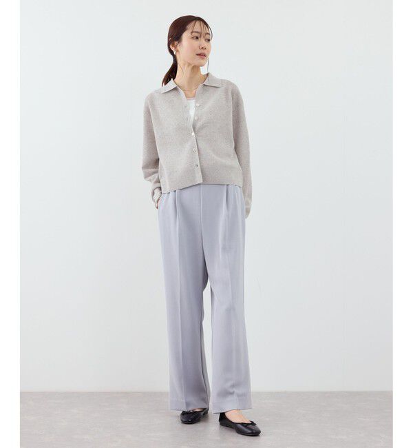 Rope&rsquo;Picnic「スポンジシアーポロカーディガン/イージーケア」|カーディガン|