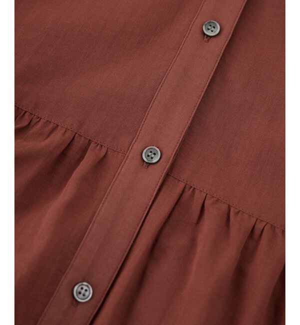 Rope&rsquo;Picnic「お着軽シャツシリーズ フリルカラーシアーペプラムブラウス/接触冷感・通気性」|シャツ・ブラウス|