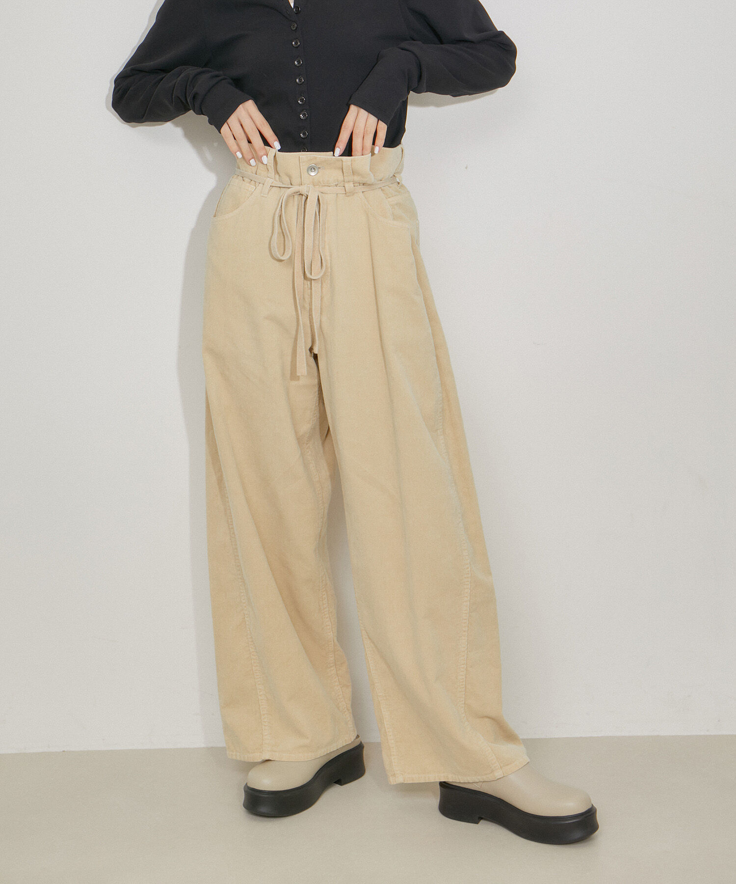 ADAM ET ROPE'「【一部WEB限定サイズ】ガーメントダイコーデュロイパンツ」|その他|