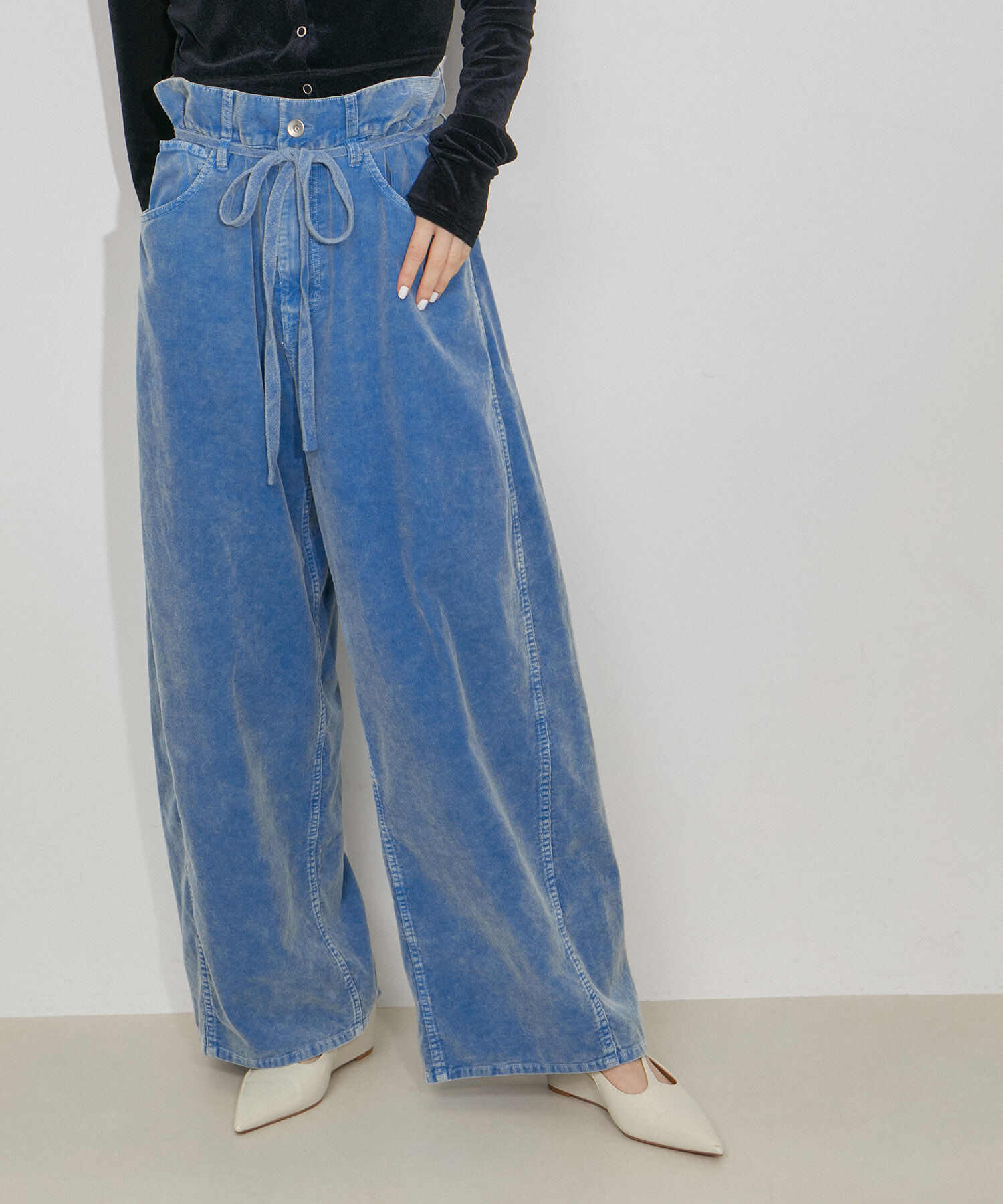 ADAM ET ROPE'「【一部WEB限定サイズ】ガーメントダイコーデュロイパンツ」|その他|ブルー系(47)